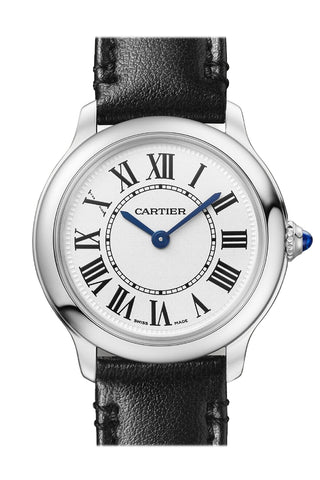 Cartier Ronde Must de Cartier Watch & 29 mm Steel Case & Sandblasted Silvered Dial WSRN0030