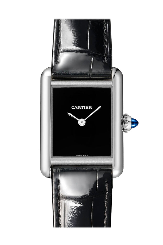 Cartier Tank Must de Cartier Black Dial Watch 1.2 mm x 0.9