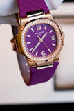 Patek Philippe Nautilus Diamonds Purple Dial Rose Gold Ladies Watch 7010R 7010R-013