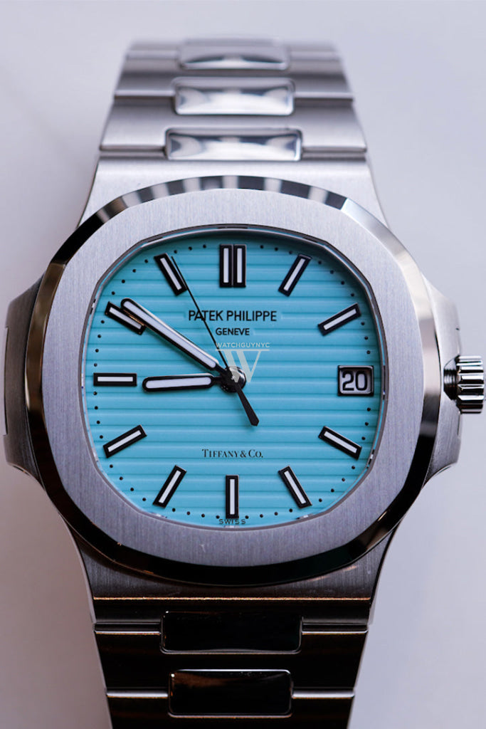Patek Philippe Nautilus Tiffany Co Blue Dial Watch 5711 1A 018 WatchGuyNYC