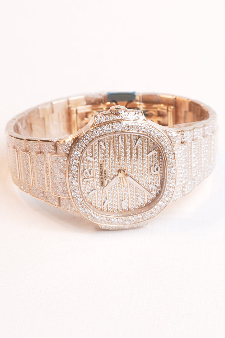Patek Philippe Nautilus Diamond Rose Gold Watch 7118/1450R-001