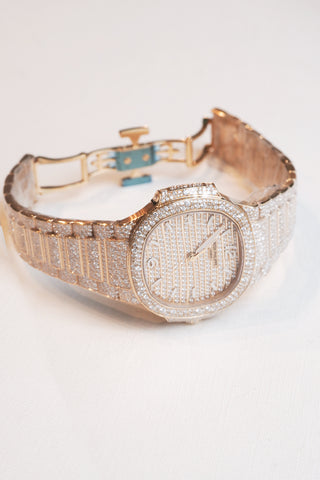 Patek Philippe Nautilus Diamond Rose Gold Watch 7118/1450R-001