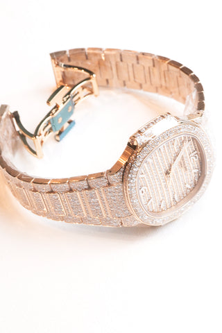 Patek Philippe Nautilus Diamond Rose Gold Watch 7118/1450R-001