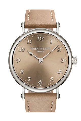 Patek Philippe Calatrava 34 Beige Dial White Gold Watch 7200/50G-001