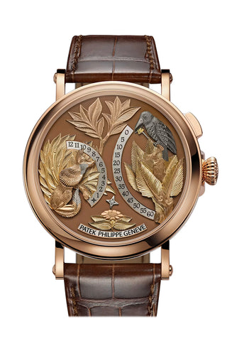 Patek Philippe Complications 43 Brown Dial Rose Gold Watch 5249R-001