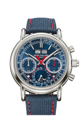 Patek Philippe Grand Complications 40 Blue Dial White Gold Watch 5204G-010