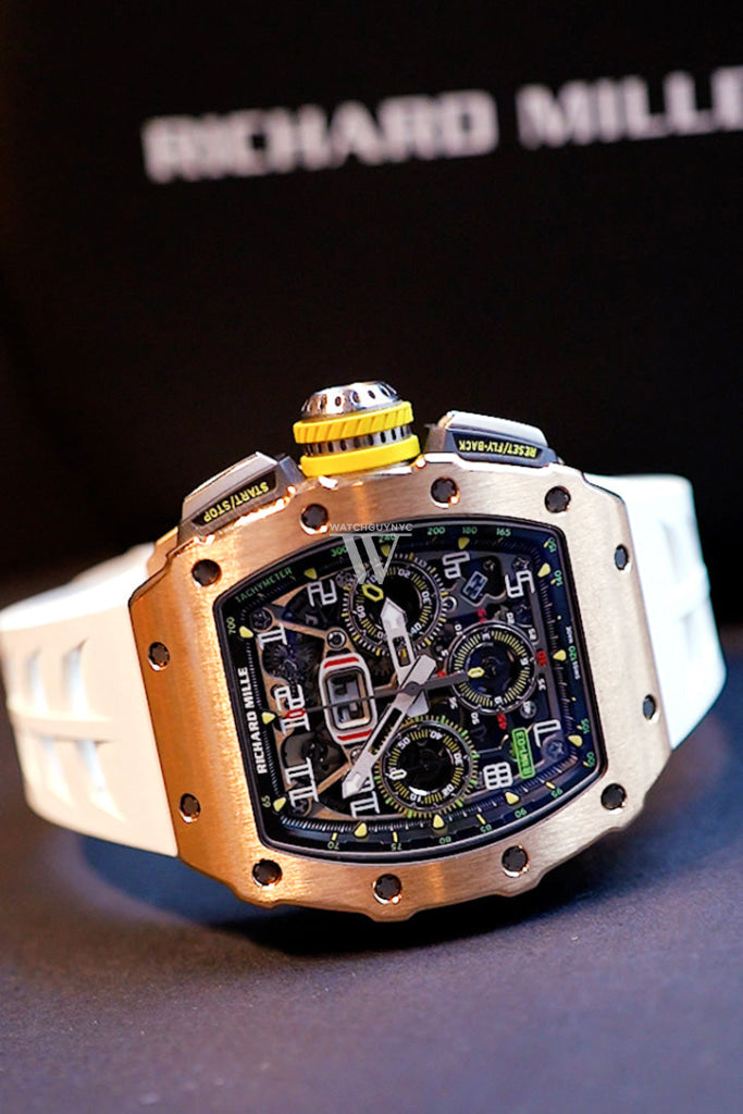 Richard Mille Flyback Chronograph Transparent Dial Rose Gold Men’s Watch Rm11-03