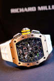 Richard Mille Flyback Chronograph Transparent Dial Rose Gold  Men's Watch RM11-03