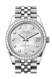 Rolex Datejust 31 White Mother of Pearl Diamond Dial Jubilee Ladies Watch 278384RBR 278384RBR-0008