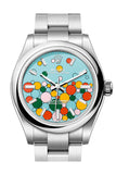 Rolex Oyster Perpetual 31 Turquoise Blue Celebration-motif Dial Stainless Steel Oyster 277200