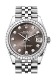 Rolex Datejust 31 Dark Grey Diamond Dial Jubilee Ladies Watch 278384RBR 278384RBR-0010