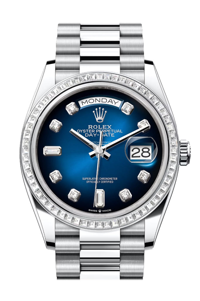 Day date blue dial diamond Clearance