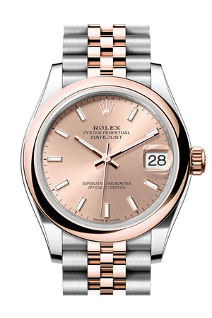 Rolex Datejust 31 Rose Dial Rose Gold Steel Jubilee Ladies Watch 278241 278241-0006
