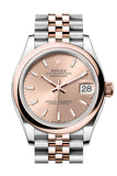 Rolex Datejust 31 Rose Dial Rose Gold Steel Jubilee Ladies Watch 278241 278241-0006