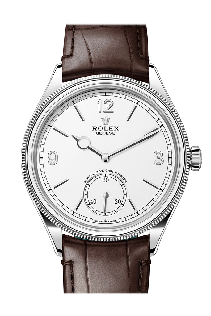 Rolex 1908 39mm Intense White Dial White Gold Men's Watch 52509