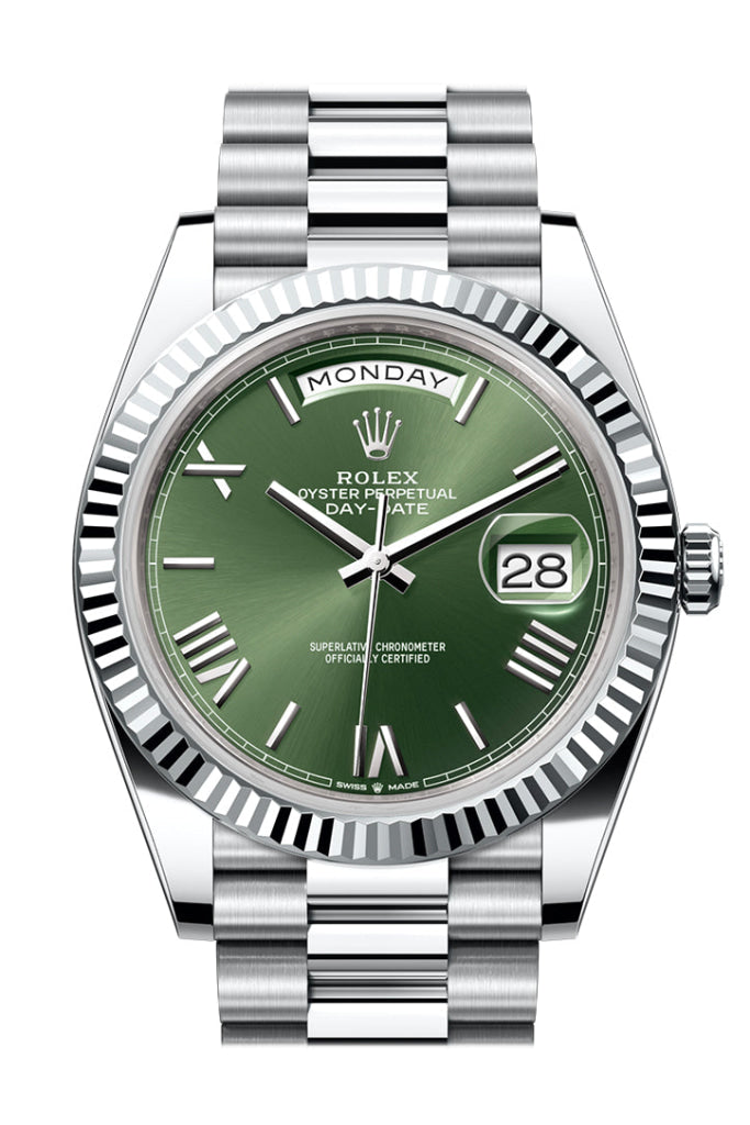 Rolex day date platinum green dial Clearance
