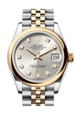 Rolex Datejust 31 Silver Roman Diamond on 6 Dial Yellow Gold Steel Jubilee Ladies Watch 278243 278243-0020