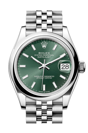 Rolex Datejust 31 Green Dial Jubilee Ladies Watch 278240 278240-0012