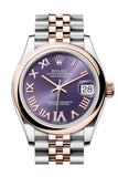 Rolex Datejust 31 Aubergine Diamond Dial Rose Gold Steel Jubilee Ladies Watch 278241 278241-0018