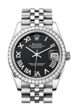 Rolex Datejust 31 Black Roman Dial Jubilee Ladies Watch 278384RBR 278384RBR-0002