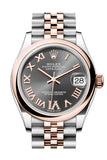 Rolex Datejust 31 Slate Roman Diamond Dial Rose Gold Steel Jubilee Ladies Watch 278241 278241-0030