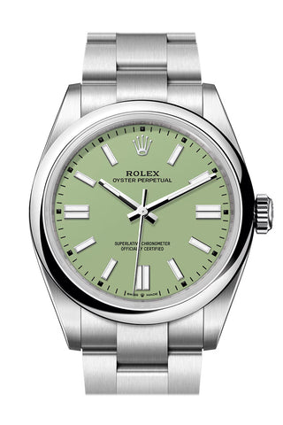 Rolex Oyster Perpetual 41 Pistachio-green Dial Smooth Bezel Watch 134300