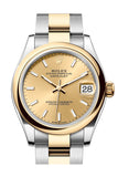 Rolex Datejust 31 Champagne Dial Yellow Gold Steel Ladies Watch 278243 278243-0013