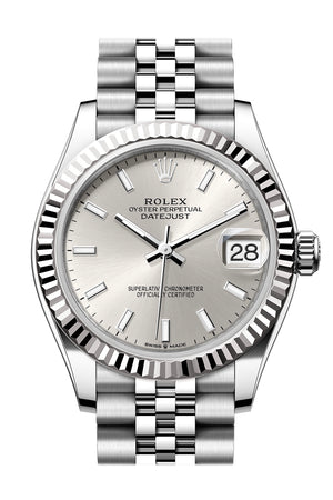 Rolex Datejust 31 Silver Dial Fluted Bezel Jubilee Ladies Watch 278274 278274-0012
