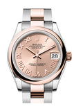 Rolex Datejust 31 Rose Colour Roman Dial Rose Gold Steel Ladies Watch 278241 278241-0005
