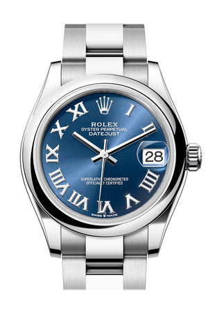 Rolex Datejust 31 Blue Roman Dial Oyster Ladies Watch 278240 278240-0017