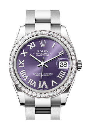 Rolex Datejust 31 Aubergine Roman Dial Ladies Watch 278384RBR 278384RBR-0029