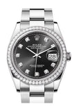 Rolex Datejust 36 Black Diamond Dial Diamond Bezel Watch 126284RBR 126284RBR-0020