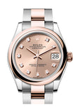 Rolex Datejust 31 Rose Colour Diamond Dial Rose Gold Steel Ladies Watch 278241 278241-0023