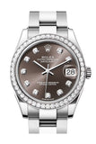 Rolex Datejust 31 Dark Grey Diamond Dial Ladies Watch 278384RBR 278384RBR-0009