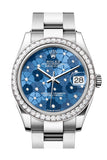 Rolex Datejust 31 Blue Floral Motif Diamond Dial Ladies Watch 278384RBR 278384RBR-0039