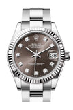 Rolex Datejust 31 Brown Diamond Dial Fluted Bezel Ladies Watch 278274 278274-0007