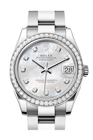 Rolex Datejust 31 White Mother Of Pearl Diamond Dial Ladies Watch 278384RBR 278384RBR-0007