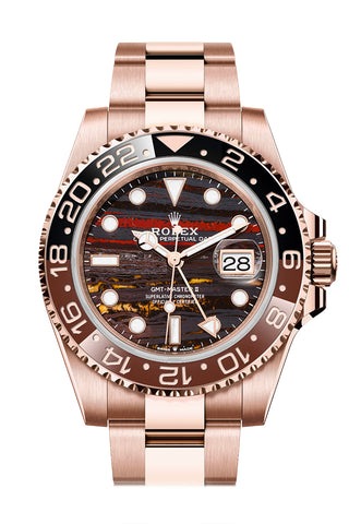 ROLEX GMT-Master II Tiger Iron Dial 18kt Rose Gold Men's Watch 126715CHNR-0002