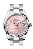 Rolex Datejust 31 Pink Roman Dial Fluted Bezel Ladies Watch 278274 278274-0019