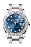 Rolex Datejust 36 Blue Diamond Dial Diamond Bezel Watch 126284RBR 126284RBR-0030