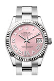 Rolex Datejust 31 Pink Roman Dial Fluted Bezel Ladies Watch 278274 278274-0023