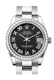 Rolex Datejust 31 Black Roman Dial Ladies Watch 278384RBR 278384RBR-0001
