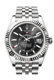 Rolex Sky Dweller 42 Black Dial Oyster Stainless Steel Mens Watch 336934