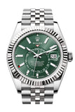 Rolex Sky Dweller 42 Mint Green Dial Stainless Steel Oyster Mens Watch 336934