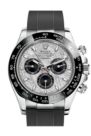 Rolex Cosmograph Daytona Meteorite Dial White Gold Oysterflex Men's Watch 116519LN