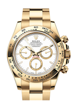 Rolex Daytona 40 White Dial Yellow Gold Mens Watch 126508