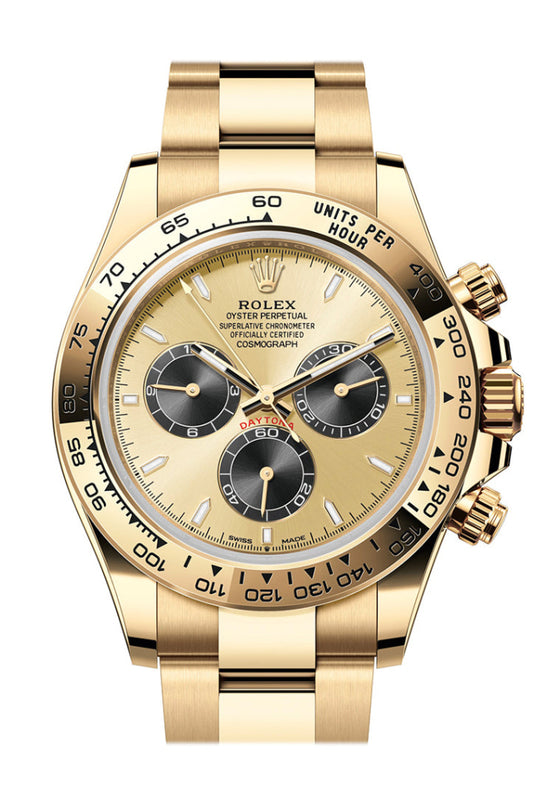 Rolex Daytona 40 Golden and Bright Black Dial Yellow Gold Mens Watch 126508