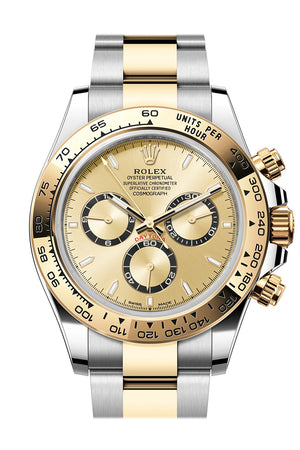 Rolex Daytona 40 Golden Dial Yellow Gold Stainless Steel Mens Watch 126503
