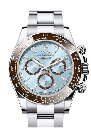 Rolex Daytona 40 Ice Blue Diamond Dial Platinum Mens Watch 126506