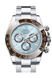 Rolex Daytona 40 Ice Blue Diamond Dial Platinum Mens Watch 126506